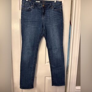 Kut From The Kloth Jeans Womens 16 Long Blue Straight Leg Mid Rise Stretch Denim